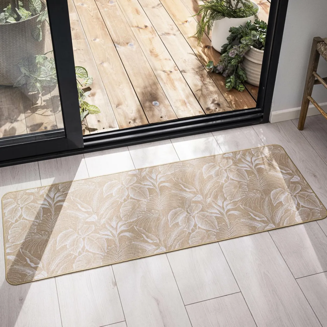 Tapis De Cuisine|Tapis Multi-Usage|douceur d'intu017drieur Tapis tissé antidérapant (45 x 120 cm) Stylis Blanc