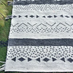 Tapis De Chambre/Salon|THE RUG REPUBLIC Tapis tissé main (180 cm) Callista Blanc Noir