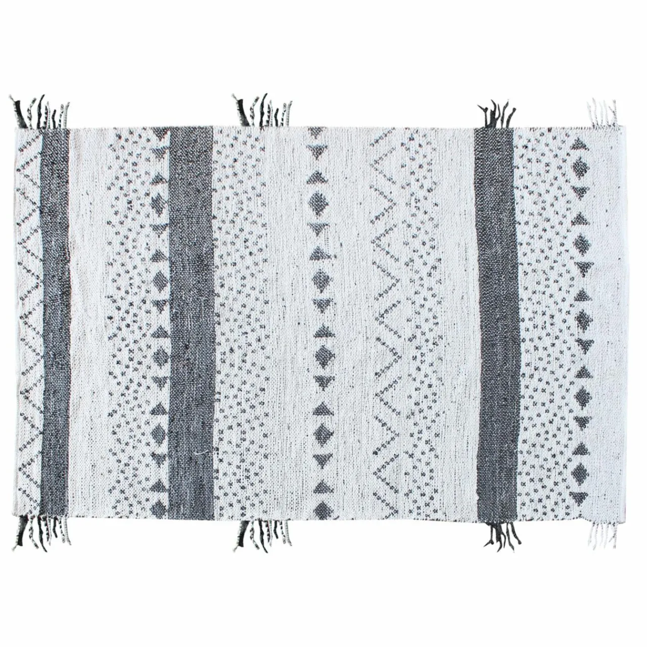 Tapis De Chambre/Salon|THE RUG REPUBLIC Tapis tissé main (180 cm) Callista Blanc Noir