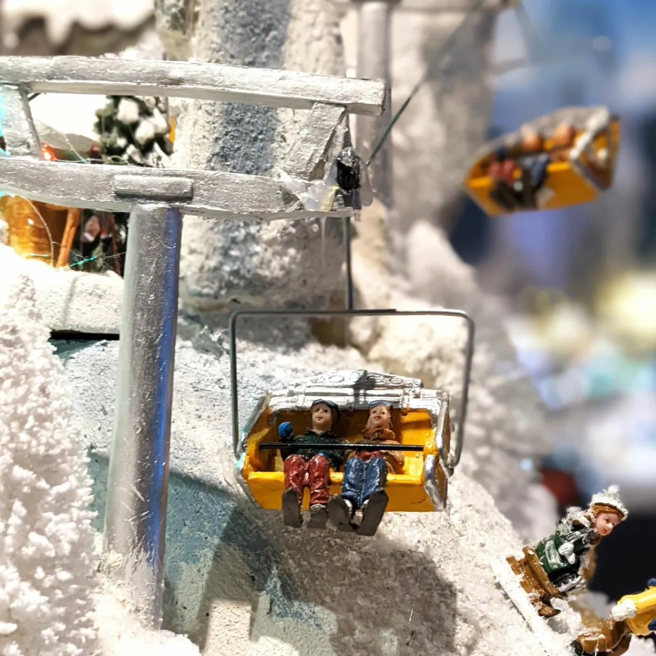 Personnage Et Accessoire Pour Village|KAEMINGK Télésiège et Figurines enfants "Remontée mécanique" Multicolore