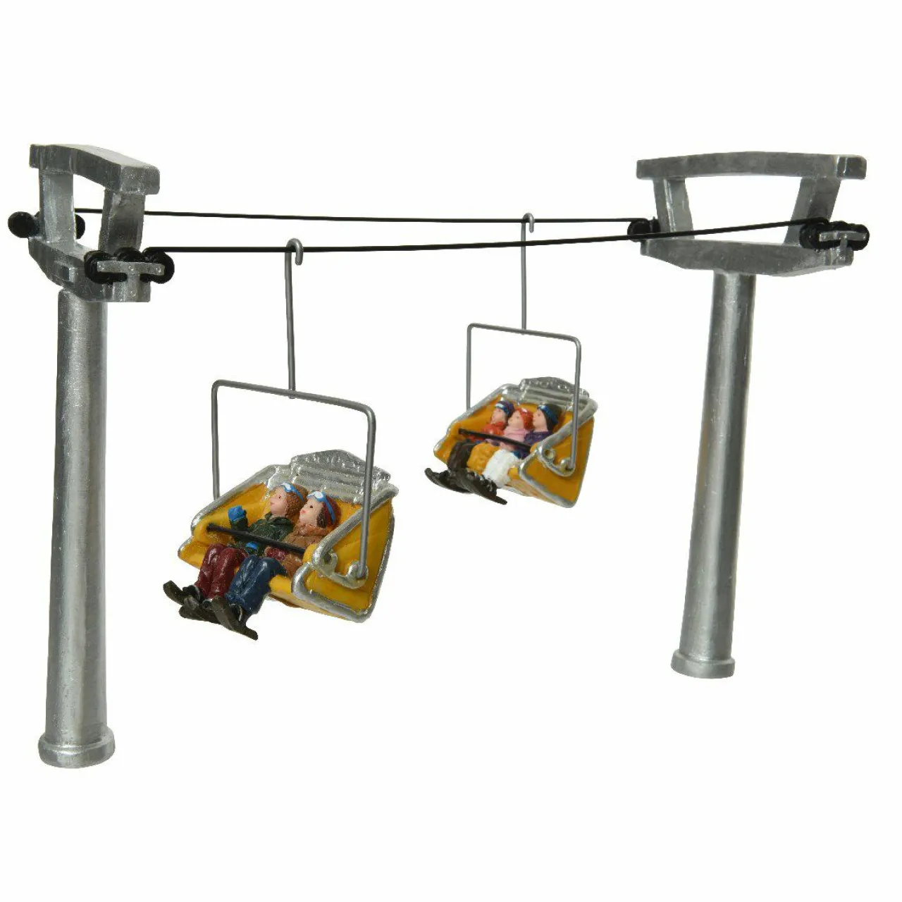 Personnage Et Accessoire Pour Village|KAEMINGK Télésiège et Figurines enfants "Remontée mécanique" Multicolore