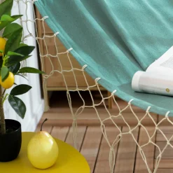 Hamac Et Accessoires|#N/A Toile de hamac Frangi aqua Bleu