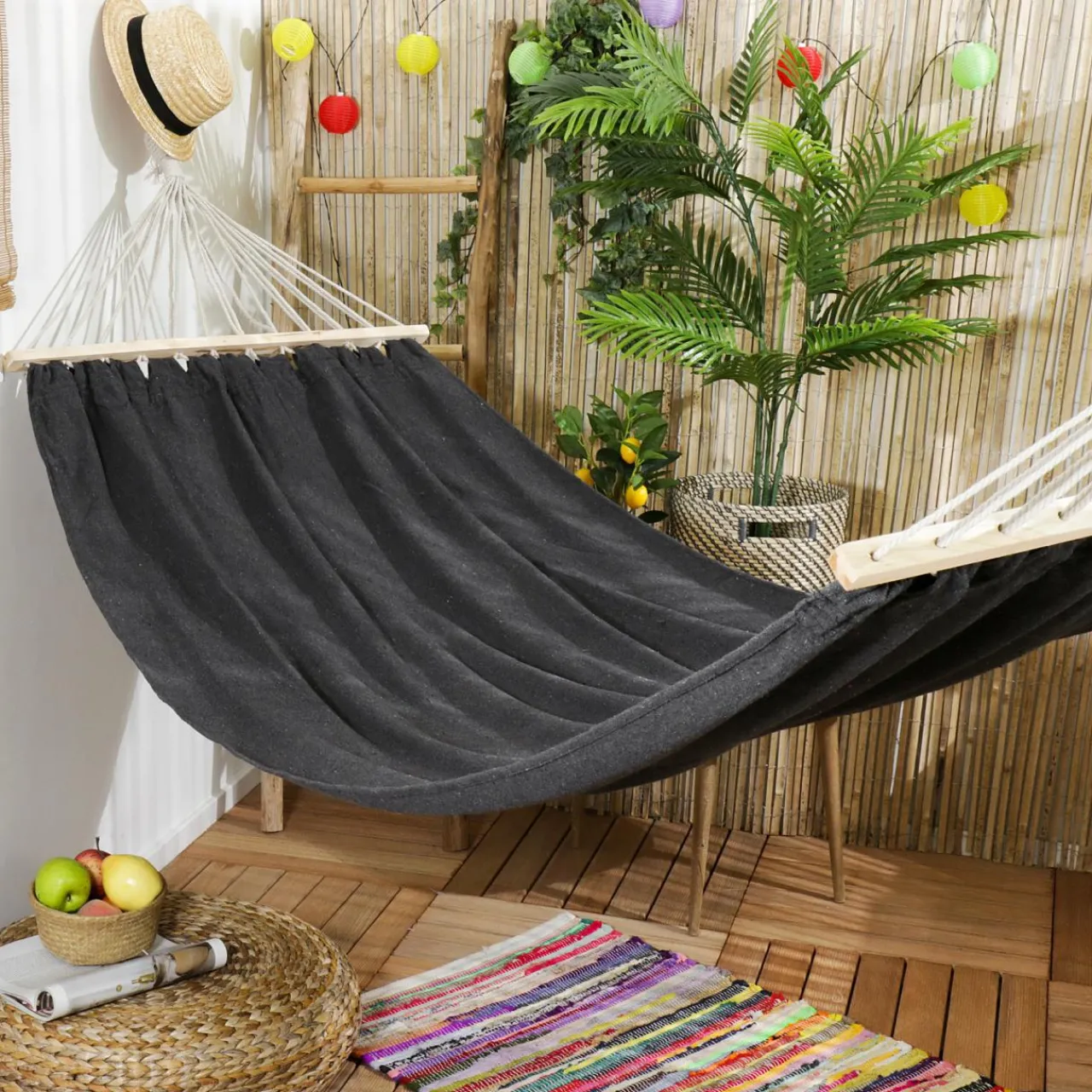 Hamac Et Accessoires|#N/A Toile de hamac Nature douce foncé Gris