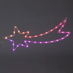 Déco Et Objet De Noël|Déco Et Objet Lumineux|KOOPMAN Étoile filante lumineuse néon 35 LED H25 cm Star Multicolore