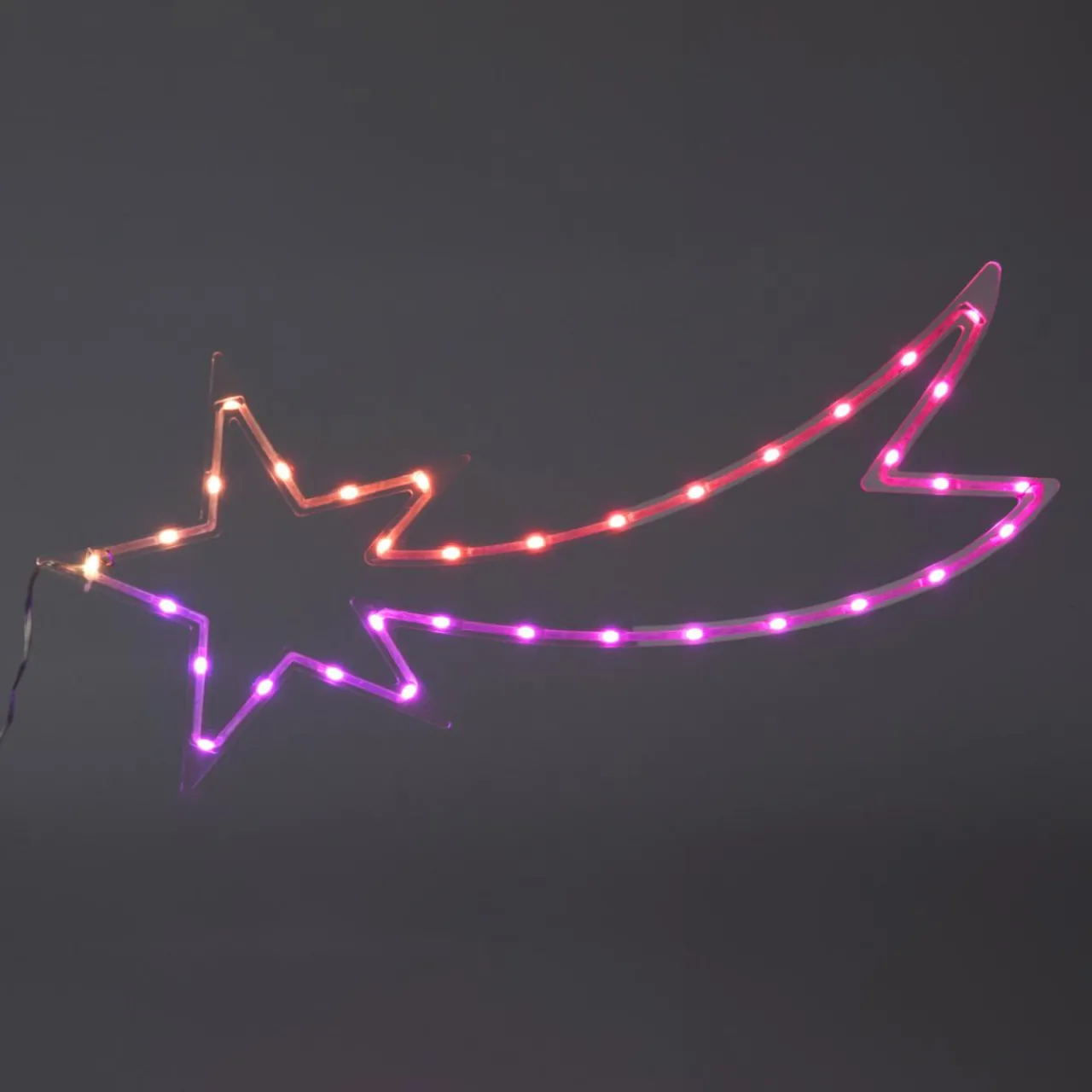 Déco Et Objet De Noël|Déco Et Objet Lumineux|KOOPMAN Étoile filante lumineuse néon 35 LED H25 cm Star Multicolore