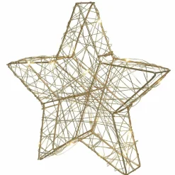 Déco Et Objet De Noël|Déco Et Objet Lumineux|KAEMINGK Étoile lumineuse à piles 30 LED (H30 cm) Antartica Blanc chaud