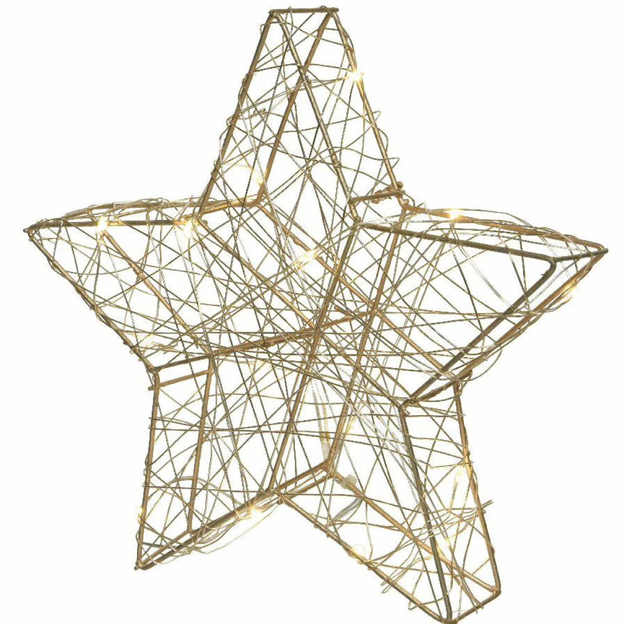 Déco Et Objet De Noël|Déco Et Objet Lumineux|KAEMINGK Étoile lumineuse à piles 30 LED (H30 cm) Antartica Blanc chaud