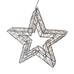 Déco Et Objet Lumineux|KOOPMAN Étoile lumineuse à suspendre 500 Micro LED (D38 cm) Star Light et blanc chaud Noir