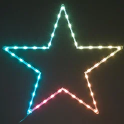 Déco Et Objet De Noël|Déco Et Objet Lumineux|KOOPMAN Étoile lumineuse néon 45 LED H60 cm Star Multicolore