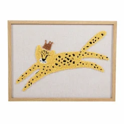 Objet Déco Enfant|OSTARIA Toile murale enfant (30 x 40 cm) Guépard Jaune