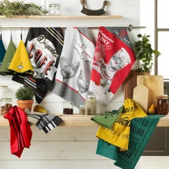 Accessoire Cuisine|DOUCEUR D'INTERIEUR Torchon (70 cm) Degustez Noir