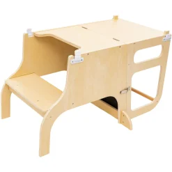 Petit Meuble Enfant|Atmosphera cru017dateur d'intu017drieur for kids Tour d'observation bureau bois (H91 cm) Alba Marron