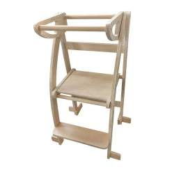 Petit Meuble Enfant|EMINZA Tour d'observation pliable en bois (H92 cm) Roma Beige