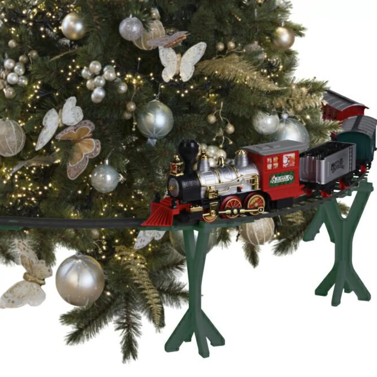 Train Décoratif Et Électrique|KOOPMAN Train électrique musical à piles pour sapin (D88 cm) King's Cross