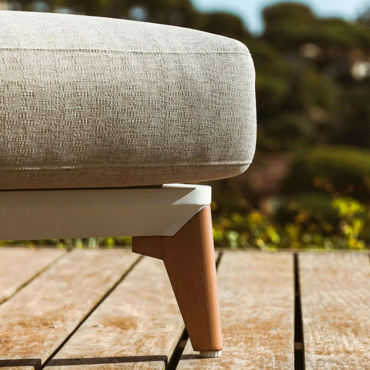 Transat|MOBELLIA Transat double en aluminium Monte Carlo et taupe Blanc