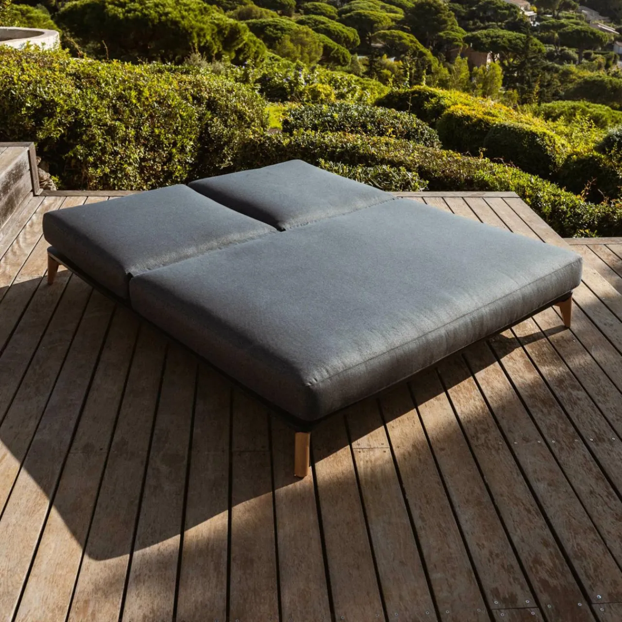 Transat|MOBELLIA Transat double en aluminium Monte Carlo Gris Anthracite