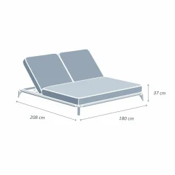 Transat|MOBELLIA Transat double en aluminium Monte Carlo Gris Anthracite