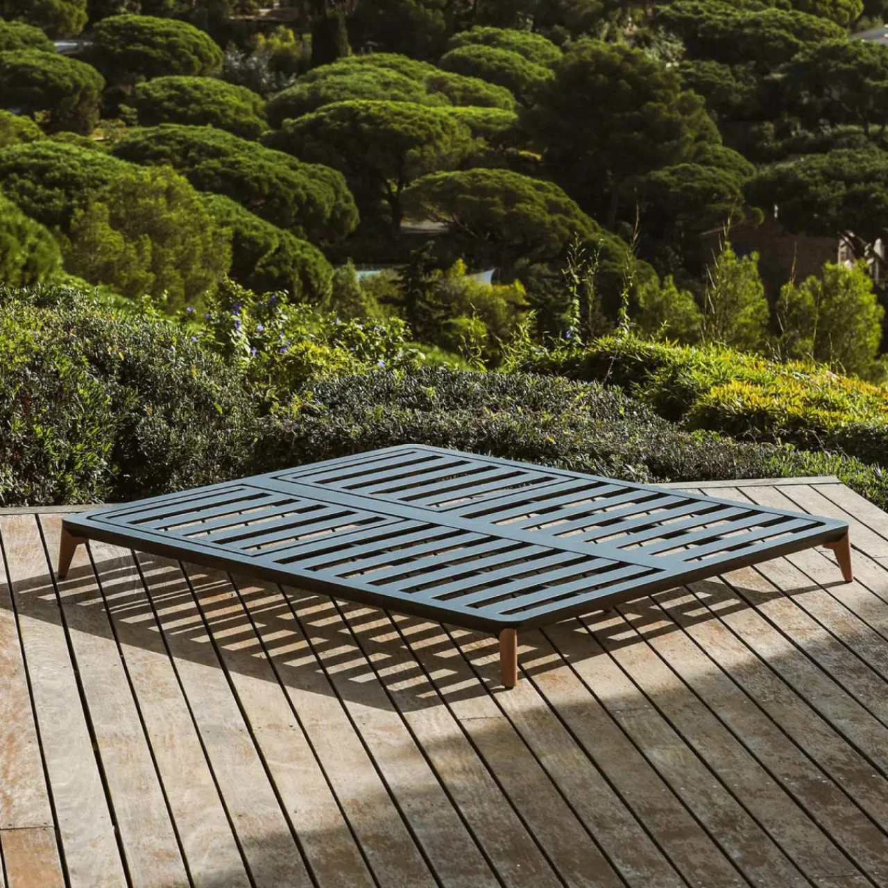 Transat|MOBELLIA Transat double en aluminium Monte Carlo Gris Anthracite