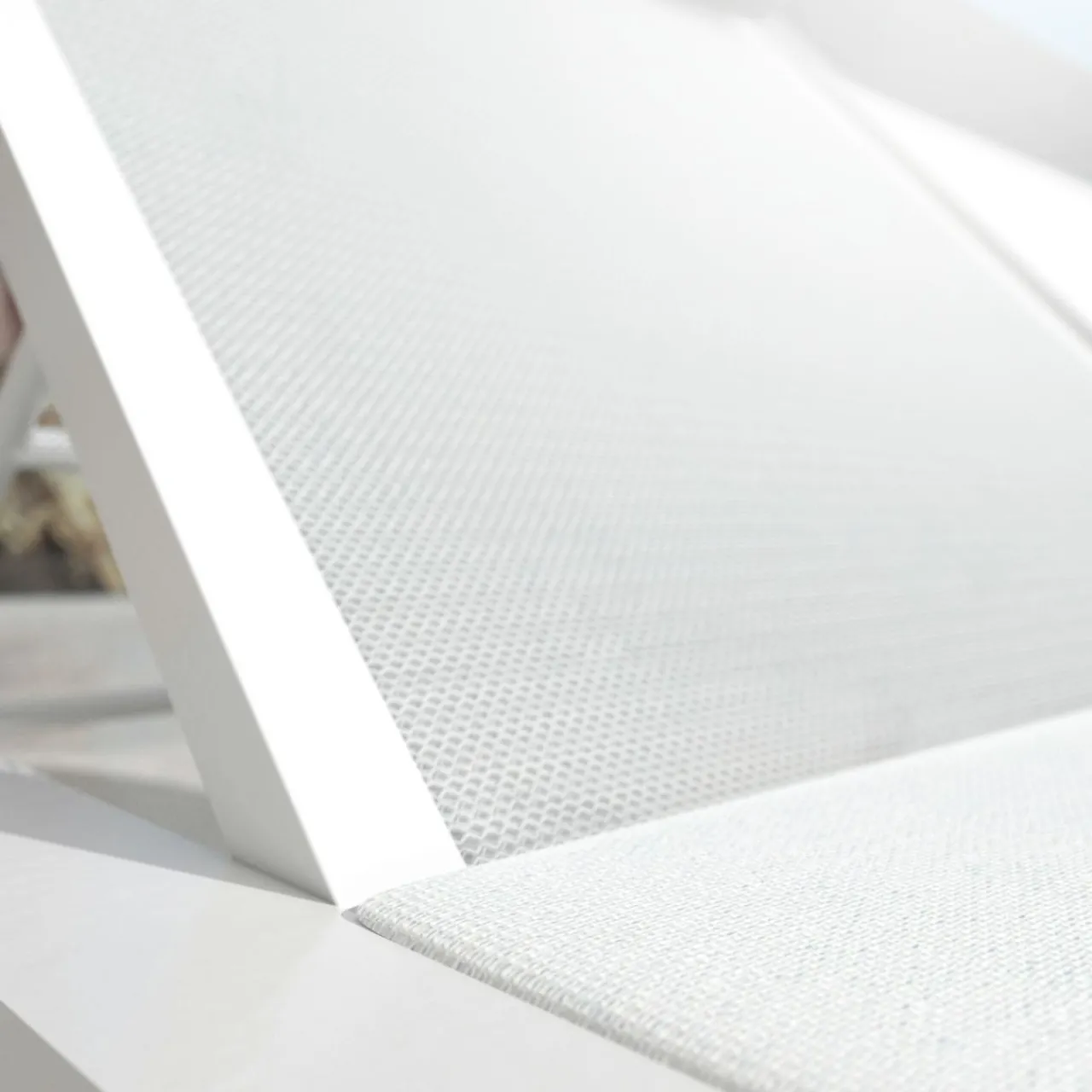 Transat|MOBELLIA Transat double en aluminium Pirae Blanc