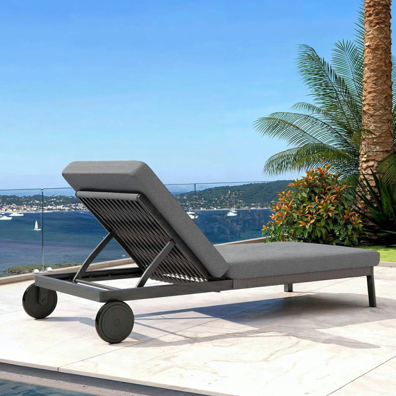 Transat|MOBELLIA Transat en aluminium Amalfi Gris Anthracite