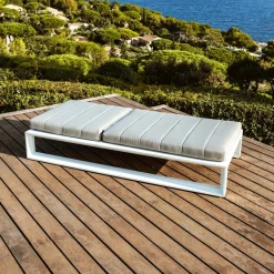 Transat|MOBELLIA Transat en aluminium Elba et taupe Blanc