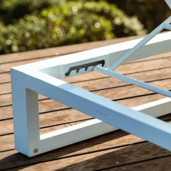 Transat|MOBELLIA Transat en aluminium Elba et taupe Blanc