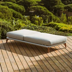 Transat|MOBELLIA Transat en aluminium Monte Carlo et taupe Blanc