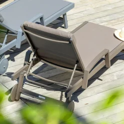 Transat|MOBELLIA Transat en aluminium Pirae Taupe
