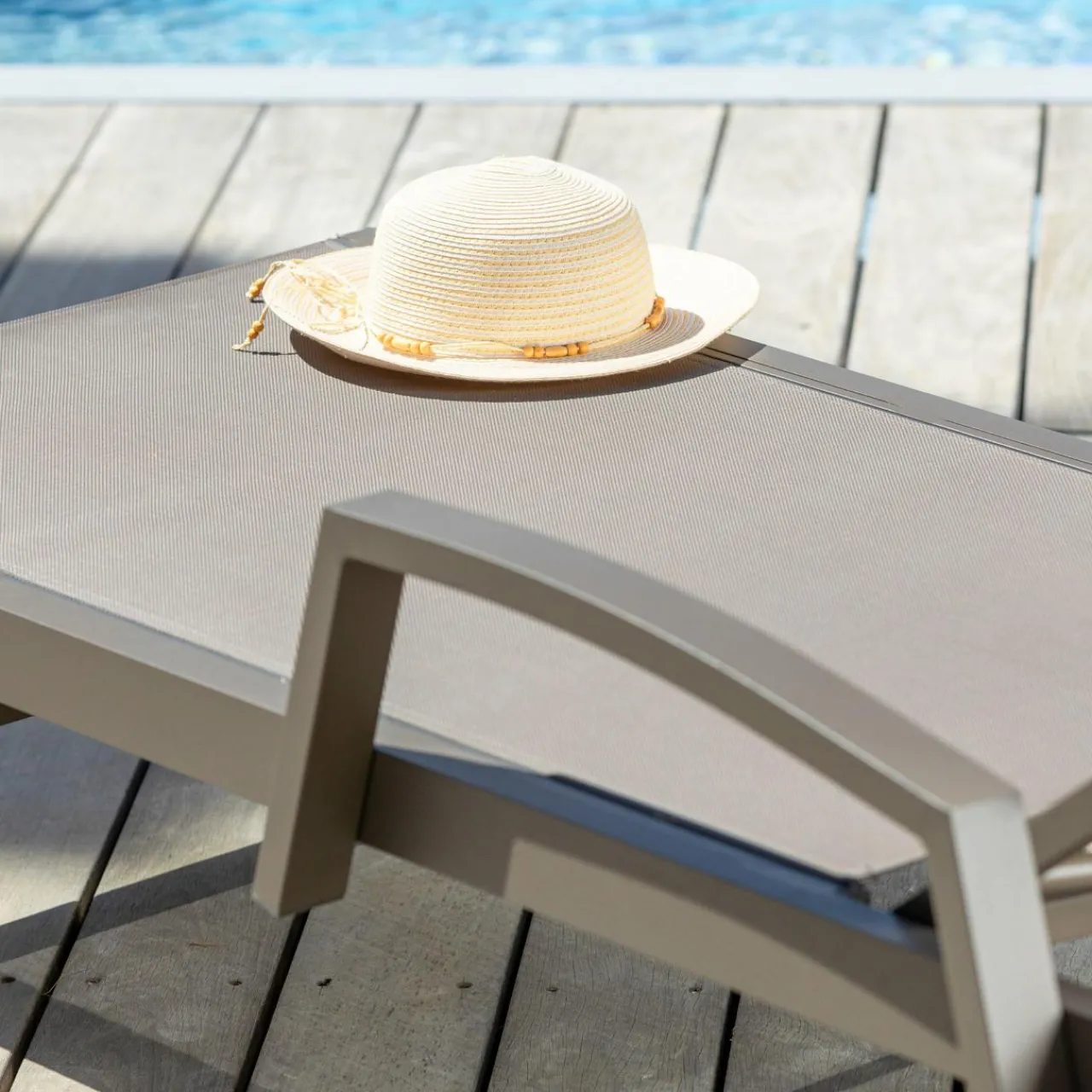 Transat|MOBELLIA Transat en aluminium Pirae Taupe