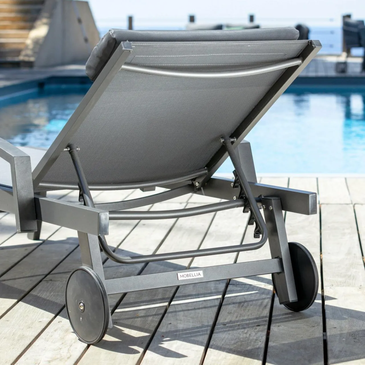 Transat|MOBELLIA Transat en aluminium Pirae Gris Anthracite