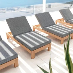 Transat|MOBELLIA Transat en bois d'acacia Bornéo Gris Anthracite