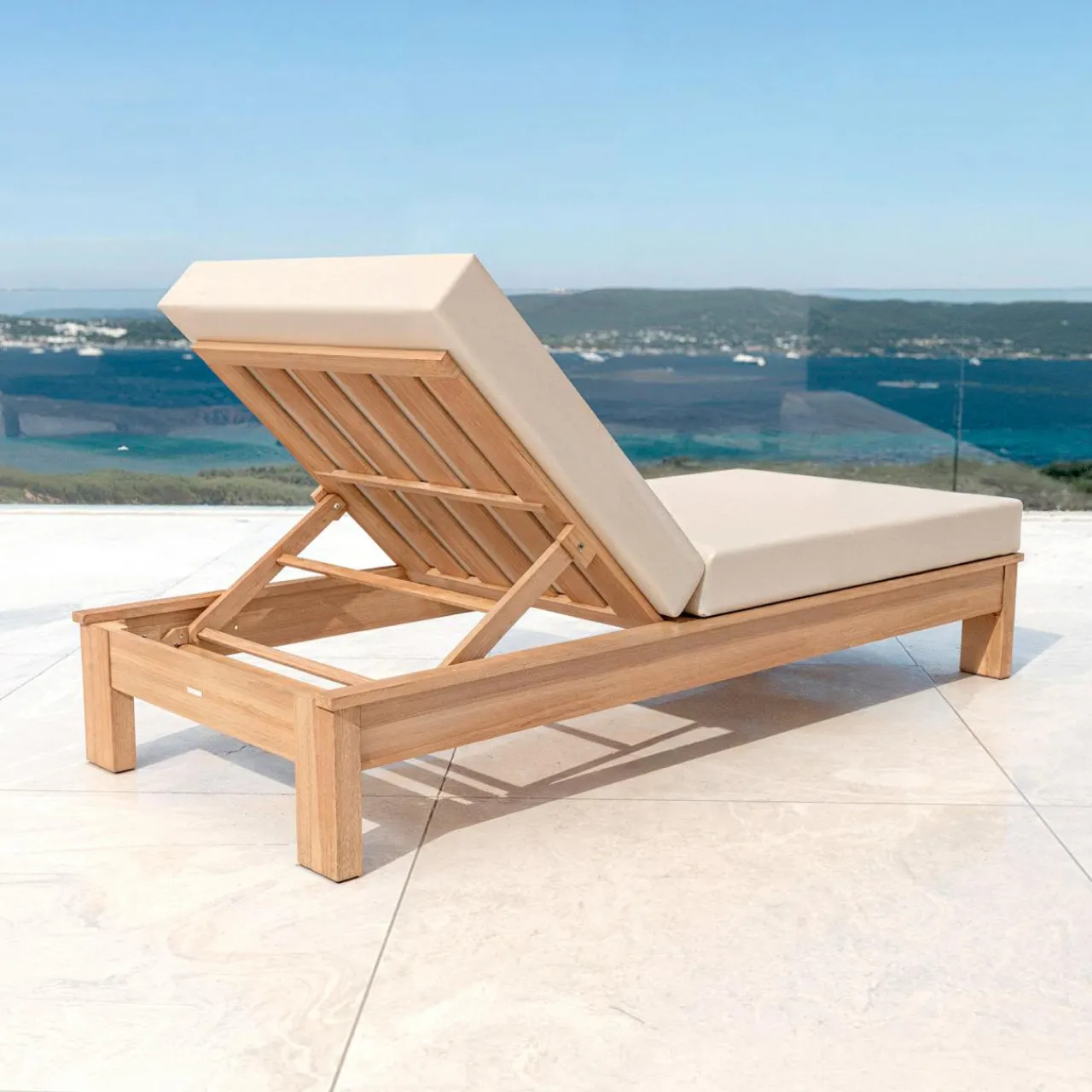 Transat|MOBELLIA Transat en bois d'acacia Bornéo Sable