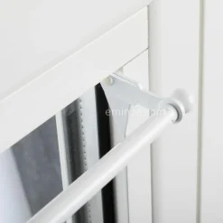 Tringle Voilage Et Support|LUANCE Tringle extensible Fix'vit (80 à 120 cm) Blanc