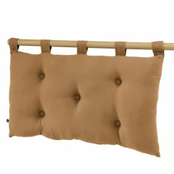 Tête-De-Lit|EMINZA Tête de lit coussin gaze de coton (80 x 50 cm) Gaïa Camel