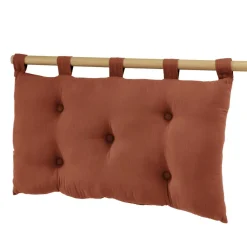 Tête-De-Lit|EMINZA Tête de lit coussin gaze de coton (80 x 50 cm) Gaïa Terracotta