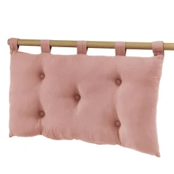 Tête-De-Lit|EMINZA Tête de lit coussin gaze de coton (80 x 50 cm) Gaïa Rose Pêche