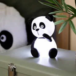 Luminaire Enfant|Objet Déco Enfant|Atmosphera cru017dateur d'intu017drieur for kids Veilleuse enfant à piles (10 x 13,5 cm) Panda e Noir