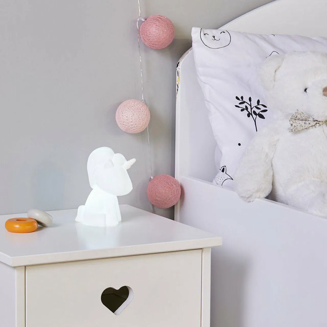 Luminaire Enfant|OSTARIA Veilleuse enfant (L 13,5 cm) Licorne he Blanc