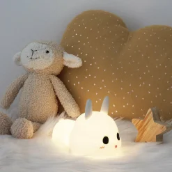 Luminaire Enfant|Objet Déco Enfant|Atmosphera createur d'interieur for kids Veilleuse LED enfant (H11.2 cm) Lapin he Blanc