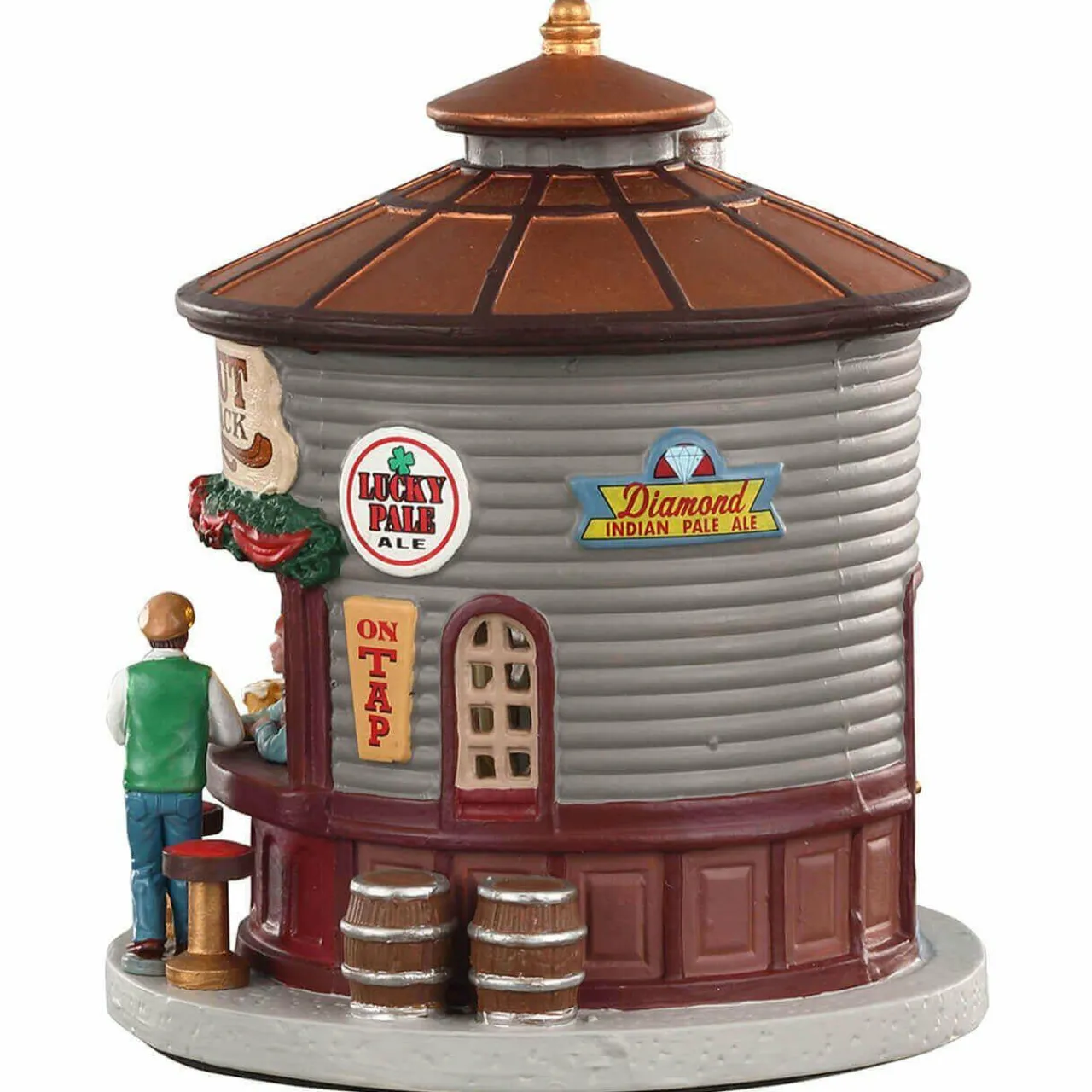 Village De Noël Lemax|LEMAX Village de Noël à piles lumineux Le kiosque Stout Shack