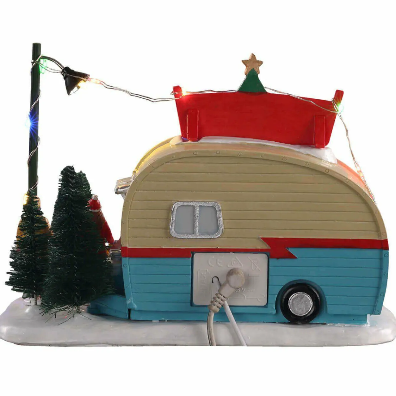 Village De Noël Lemax|LEMAX Village de Noël à piles lumineux Vendeur de sapins