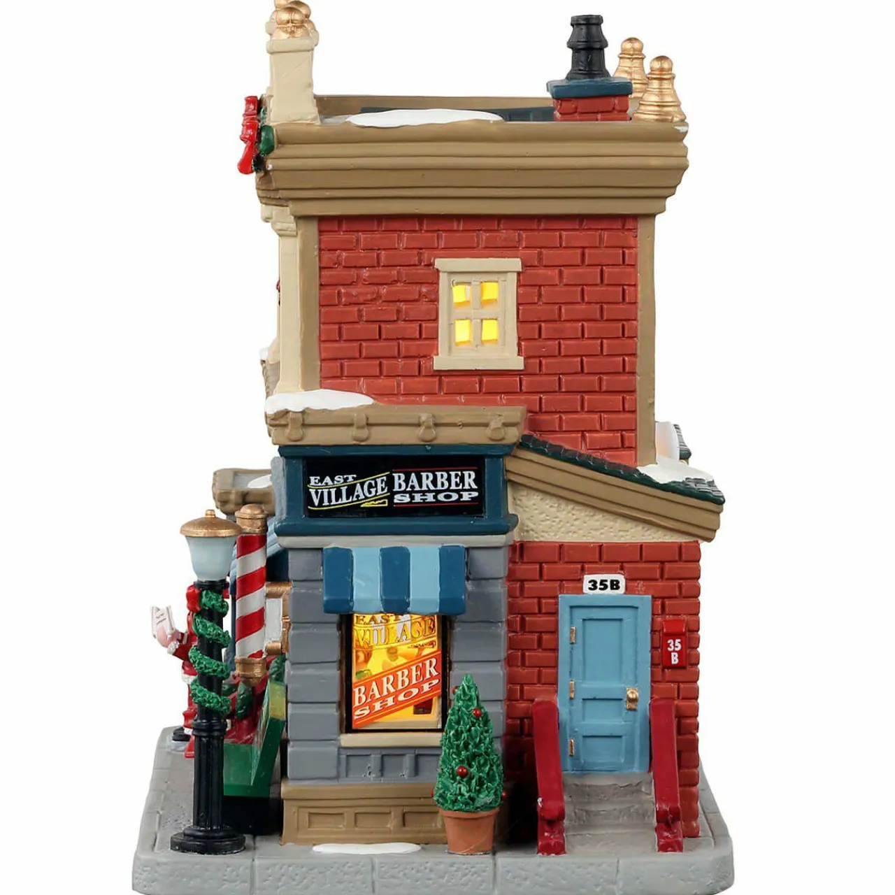 Village De Noël Lemax|LEMAX Village de Noël à piles lumineux Barbier de East village