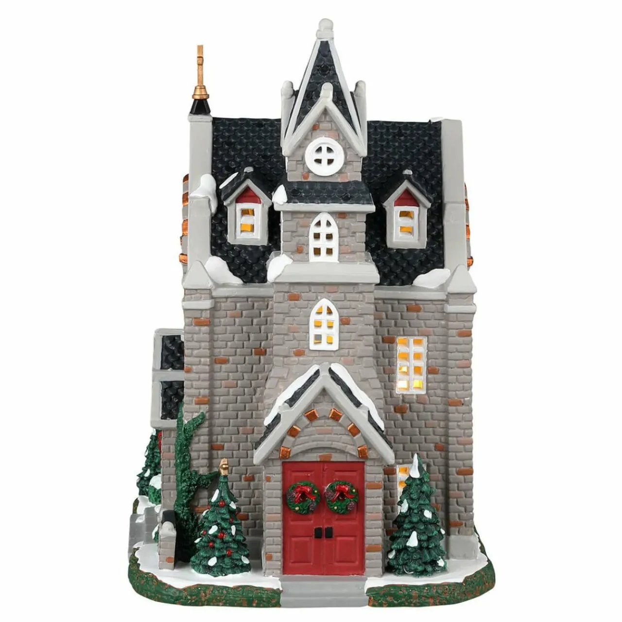 Village De Noël Lemax|LEMAX Village de Noël lumineux Eglise St Luke