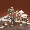 Village De Noël Lemax|LEMAX Village de Noël lumineux Ensemble complet Noël Blanc