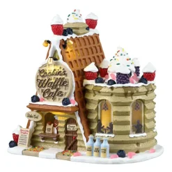Village De Noël Lemax|LEMAX Village de Noël lumineux à piles Café des gaufres et cookies