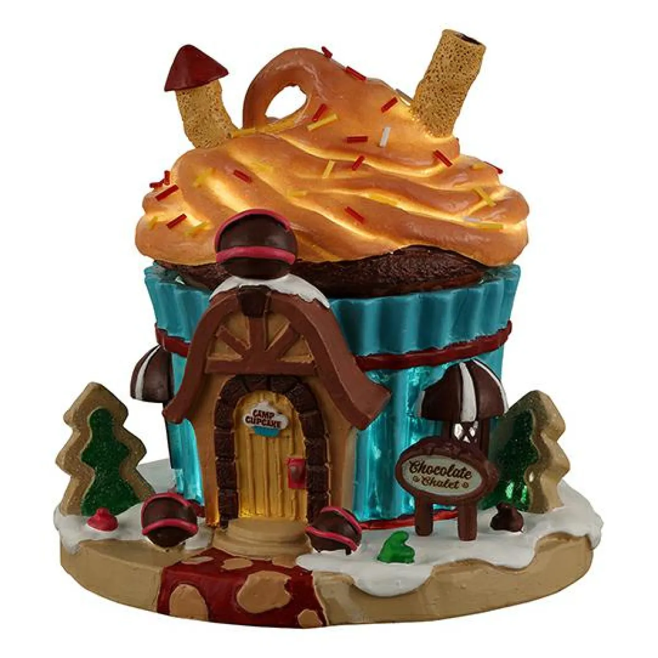 Village De Noël Lemax|LEMAX Village de Noël lumineux à piles Chalet en chocolat