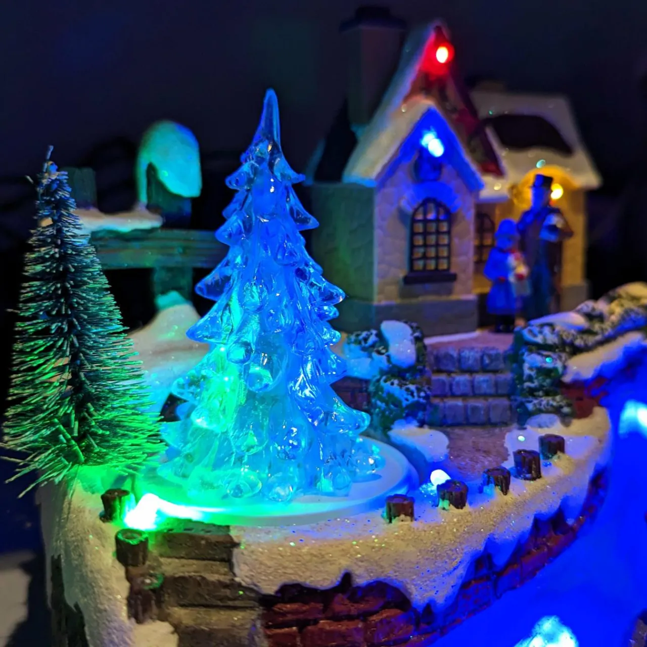 Village De Noël Lumineux|KAEMINGK Village de Noël lumineux à piles Soirée d'hiver Multicolore