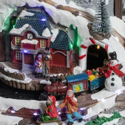 Village De Noël Lumineux|KAEMINGK Village de Noël lumineux et musical à piles Glaçons colorés et illuminés