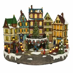 Village De Noël Lumineux|KAEMINGK Village de Noël lumineux et musical Ville enneigée
