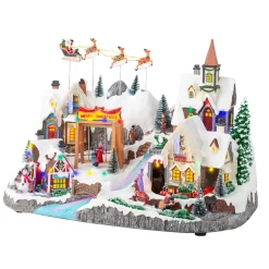 Village De Noël Lumineux|KAEMINGK Village de Noël lumineux et musical Nuit de Noël